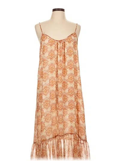 Pre-owned Veronica M Casual Dress In Tan