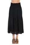 Shop Veronica M Chiffon Midi Skirt In Black