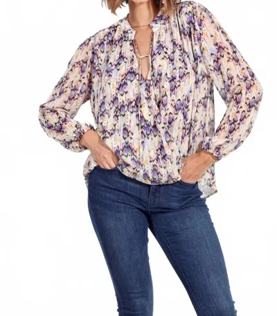 Veronica M Chiffon Surplice Blouse In Adelie In Multi