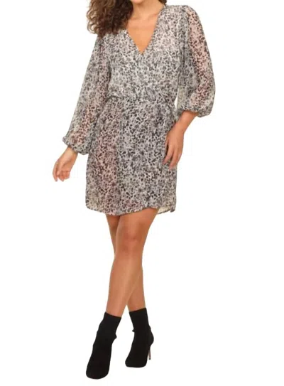 Veronica M Chiffon Wrap Dress In Ellyn In Multi