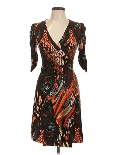 Pre-owned Veronica M Cocktail Dress In Brown