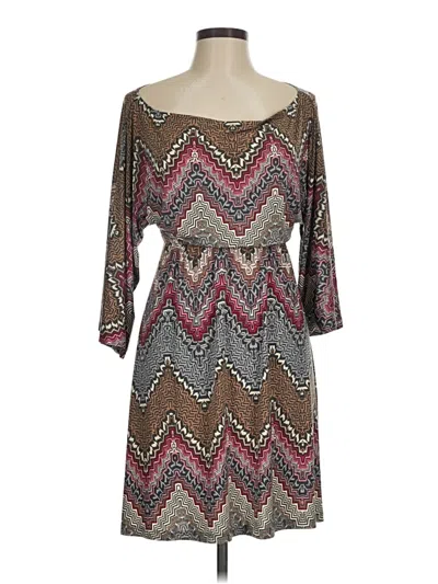 Pre-owned Veronica M Cocktail Dress In Brown