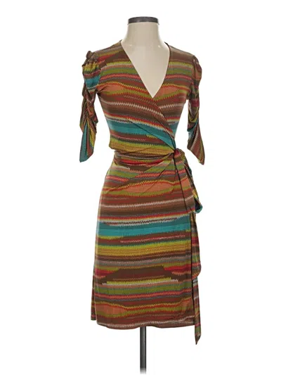Pre-owned Veronica M Cocktail Dress In Brown