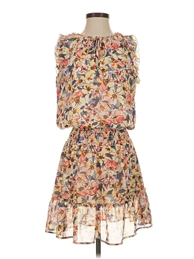 Pre-owned Veronica M Cocktail Dress In Tan