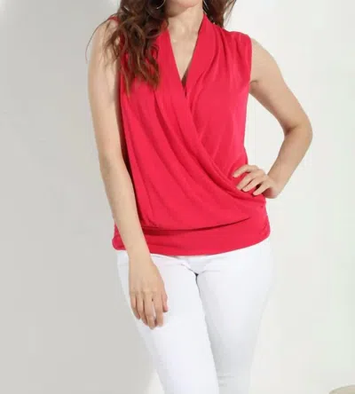 Veronica M Curpo Banded Tank Top In Magenta In Pink