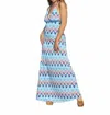 Veronica M Halter Maxi Dress In Tiano In Multi