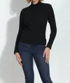 Veronica M Holiday Turtle Neck Long Sleeve Tee Top In Fastima Sparkle In Multi