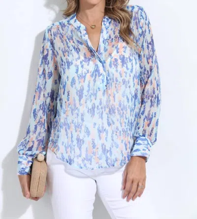 Veronica M Juniper Chiffon Blouse In Lavender, Blue, Peach, White