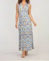 Veronica M Katryna Maxi Dress In Multi Color In Blue