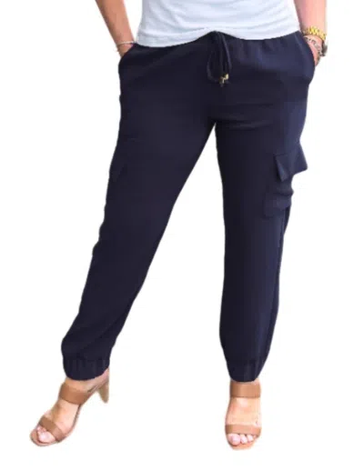 Veronica M Let's Be Friends Joggers In Navy In Blue