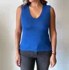 Veronica M Lined Jersey Tank In Cobalt Blue In Blue