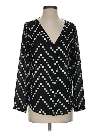 Pre-owned Veronica M Long Sleeve Blouse In Black