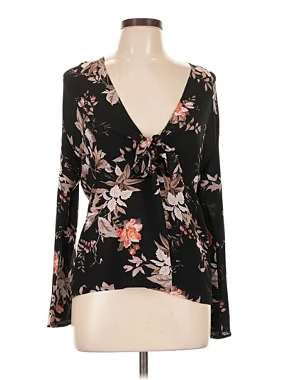 Pre-owned Veronica M Long Sleeve Blouse In Black