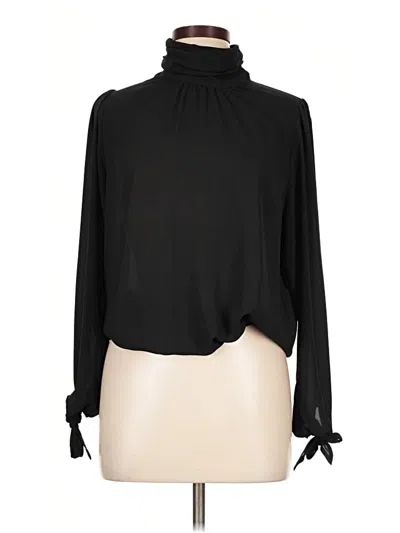 Pre-owned Veronica M Long Sleeve Blouse In Black