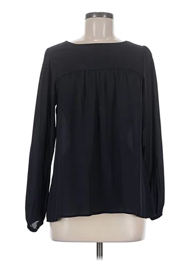 Pre-owned Veronica M Long Sleeve Blouse In Black