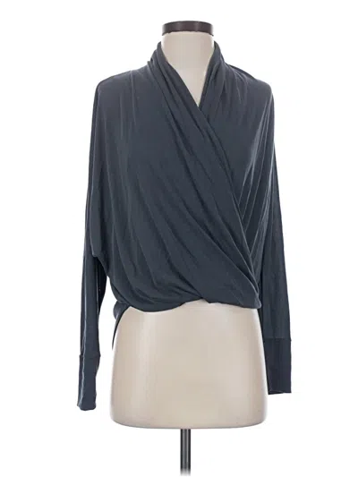 Pre-owned Veronica M Long Sleeve Blouse In Gray