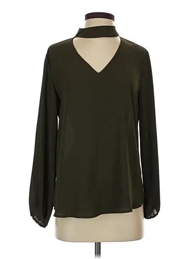 Pre-owned Veronica M Long Sleeve Blouse In Green