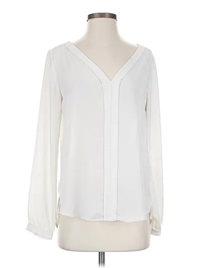 Pre-owned Veronica M Long Sleeve Blouse In Ivory