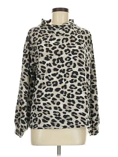 Pre-owned Veronica M Long Sleeve Blouse In Silver