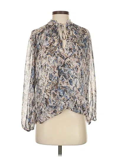 Pre-owned Veronica M Long Sleeve Blouse In White