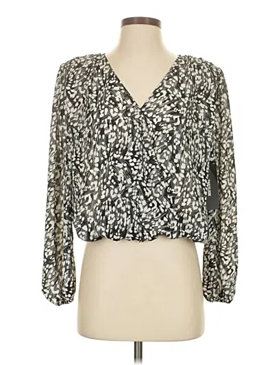 Pre-owned Veronica M Long Sleeve Blouse In White