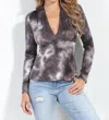 Veronica M Long Sleeve Vee Neck Top In Multi
