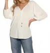 Veronica M Peasant Blouse In Ivory In White