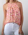 Veronica M Pleated Halter Top In Jacinta In Pink