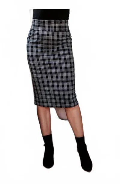 Veronica M Ponti Pencil Skirt In Sophie In Blue