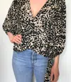 Veronica M Puff Sleeve Wrap Blouse In Margot Hd In Multi
