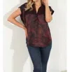 Veronica M Randall Woven Dolman Blouse In Red
