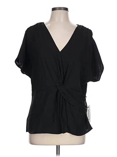 Veronica M Short Sleeve Blouse In Black