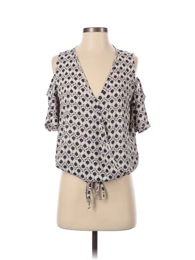 Pre-owned Veronica M Short Sleeve Blouse In Blue