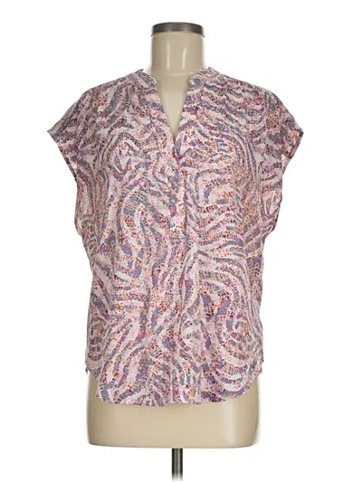 Pre-owned Veronica M Short Sleeve Blouse In Pink
