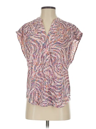 Pre-owned Veronica M Short Sleeve Blouse In Pink