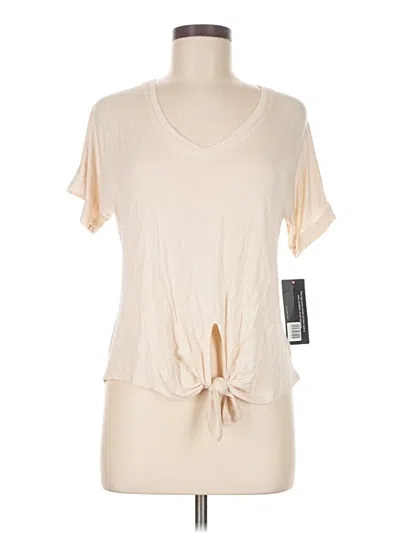 Veronica M Short Sleeve Top Ivory V Neck Tops In White