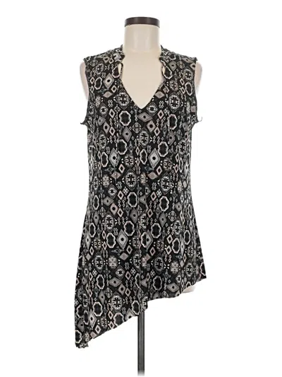 Pre-owned Veronica M Sleeveless Blouse In Black