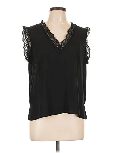 Pre-owned Veronica M Sleeveless Blouse In Black