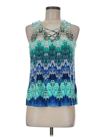 Pre-owned Veronica M Sleeveless Blouse In Blue
