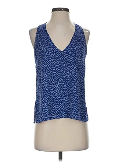 Pre-owned Veronica M Sleeveless Blouse In Blue