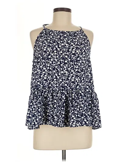 Pre-owned Veronica M Sleeveless Blouse In Blue