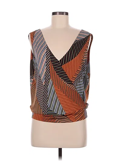 Pre-owned Veronica M Sleeveless Blouse In Brown