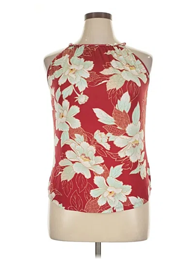 Pre-owned Veronica M Sleeveless Blouse In Red