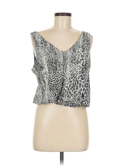 Pre-owned Veronica M Sleeveless Blouse In Silver
