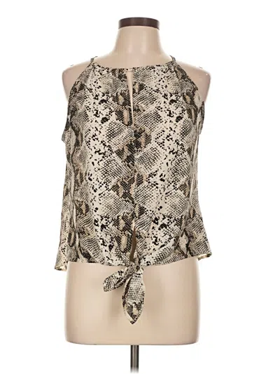 Pre-owned Veronica M Sleeveless Blouse In Silver