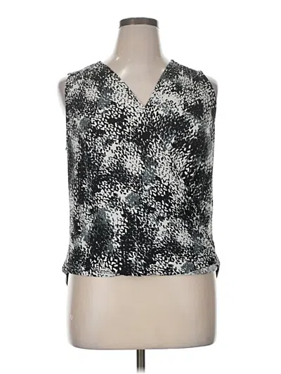 Pre-owned Veronica M Sleeveless Blouse In Silver