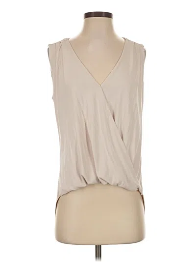 Pre-owned Veronica M Sleeveless Blouse In Tan