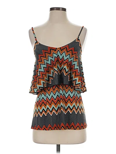 Pre-owned Veronica M Sleeveless Blouse In Teal