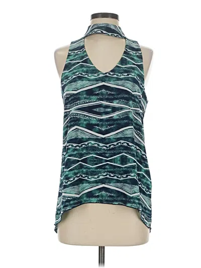 Pre-owned Veronica M Sleeveless Blouse In Teal