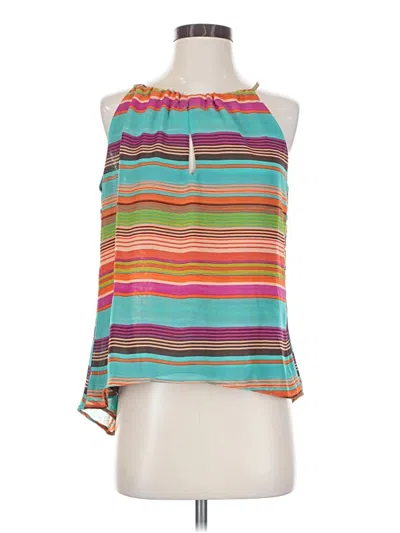 Pre-owned Veronica M Sleeveless Blouse In Teal